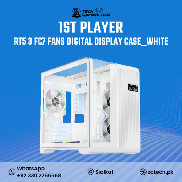 1STPLAYER RT5 White PC Gaming Case.