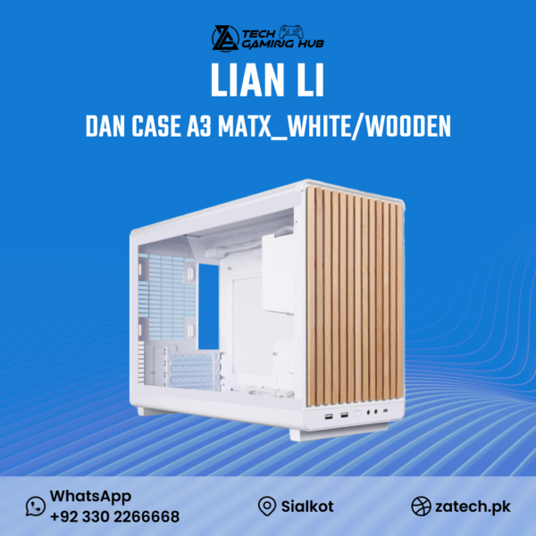 Lian Li A3-mATX Wood Edition Mini Tower Computer Case  White