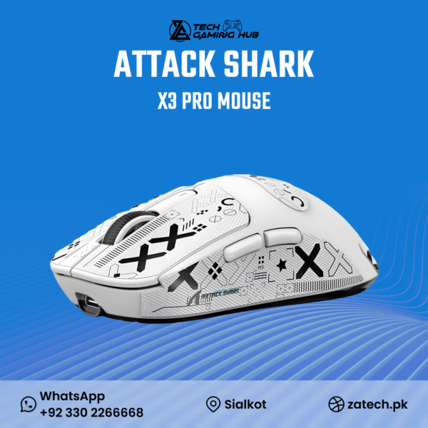 Attack Shark X3 Pro lightweight wireless gaming mouse.