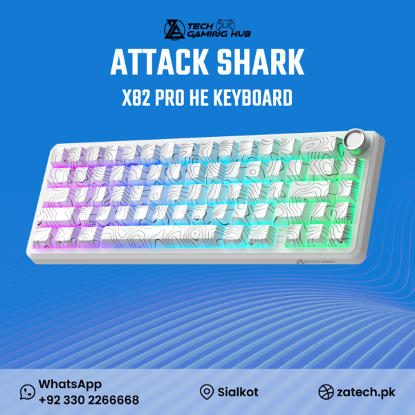 Attack Shark X82 Pro HE mechanical gaming keyboard.
