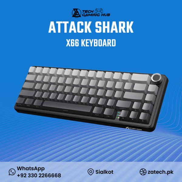 ATTACK SHARK X66 Wireless Mechanical Keyboard.