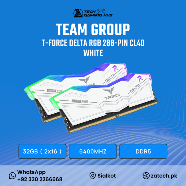 TeamGroup T-Force Delta RGB 32GB DDR5 Desktop Memory Kit (2 x 16GB).