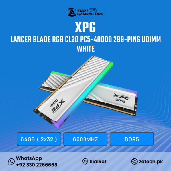 XPG LANCER BLADE RGB DDR5 desktop memory module.