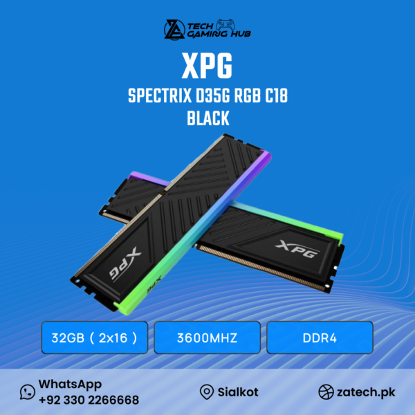 XPG SPECTRIX D35G RGB desktop gaming memory module.