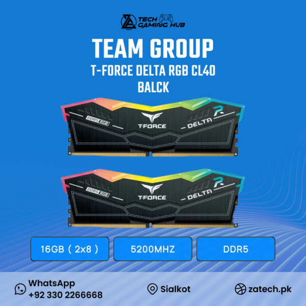 TeamGroup T-Force Delta RGB DDR5 memory kit in white.