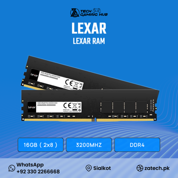 Lexar 16GB (2x8GB) DDR4 3200MHz Desktop Memory kit