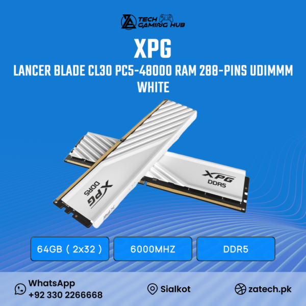 Adata XPG Lancer Blade DDR5 64GB (2x32GB) 6000MHz memory kit.
