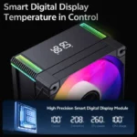 Click to enlarge SNOWMAN MT4-V4 Digital ARGB Dual Tower CPU Cooler–White - Image 6