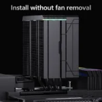 Click to enlarge SNOWMAN MT4-V4 Digital ARGB Dual Tower CPU Cooler–White - Image 5