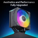 Click to enlarge SNOWMAN MT4-V4 Digital ARGB Dual Tower CPU Cooler–White - Image 3