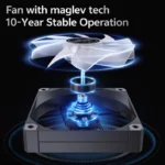 Click to enlarge SNOWMAN MT4-V4 Digital ARGB Dual Tower CPU Cooler–White - Image 2