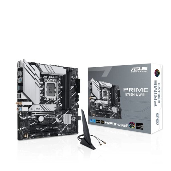 ASUS PRIME B760M-A WiFi Intel B760 (LGA1700) mATX DDR5 Motherboard