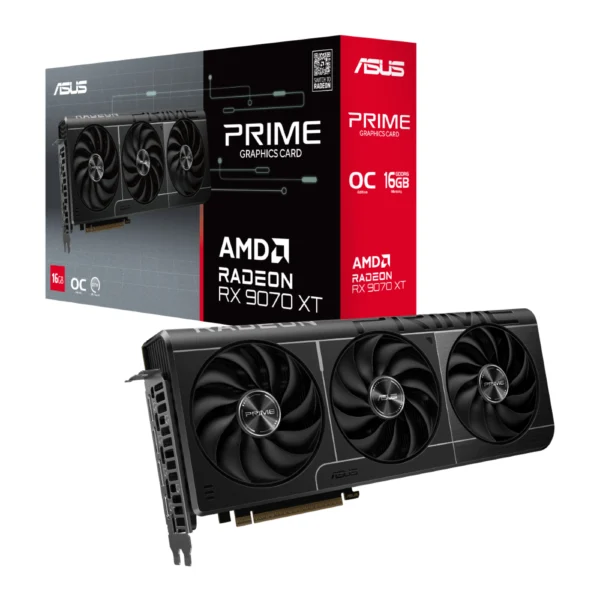 ASUS PRIME Radeon RX 9070 XT 16GB GDDR6 OC Gaming Graphics Card