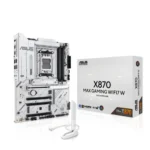ASUS X870 MAX GAMING WIFI7 W DDR5 AM5 ATX Motherboard Supports AMD Ryzen 7000/8000/9000 Series Processors – White