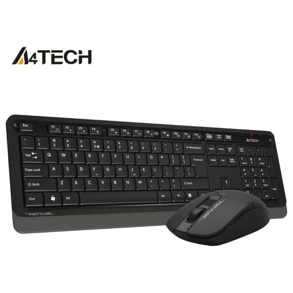 A4Tech Fstyler FG1010S 2.4G Wireless Keyboard & Mouse Combo - Grey
