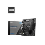 MSI PRO H610M-E DDR5 Motherboard, Micro-ATX – Supports Intel 12th Gen Core Processors, LGA 1700-2 x DIMMs (3200MHz), 1x PCIe 4.0 x16 Slot, 1 x M.2 Gen3, USB 3.2 Gen1, 1G LAN, HDMI 1.4 & VGA