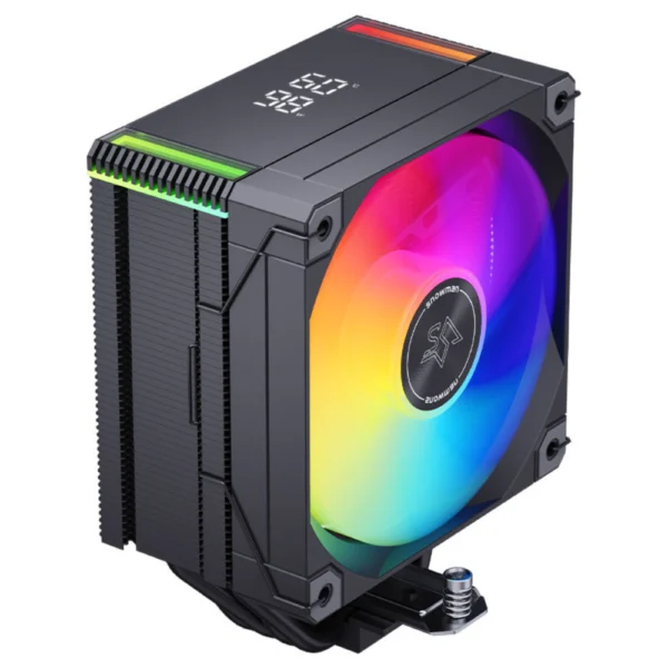 SNOWMAN MT4-V4 Digital ARGB Dual Tower CPU Cooler–Black